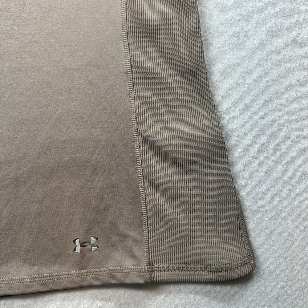 Under Armour UA Meridian ColdGear Funnel Neck Pullover Women's Large Beige - Picture 4 of 12